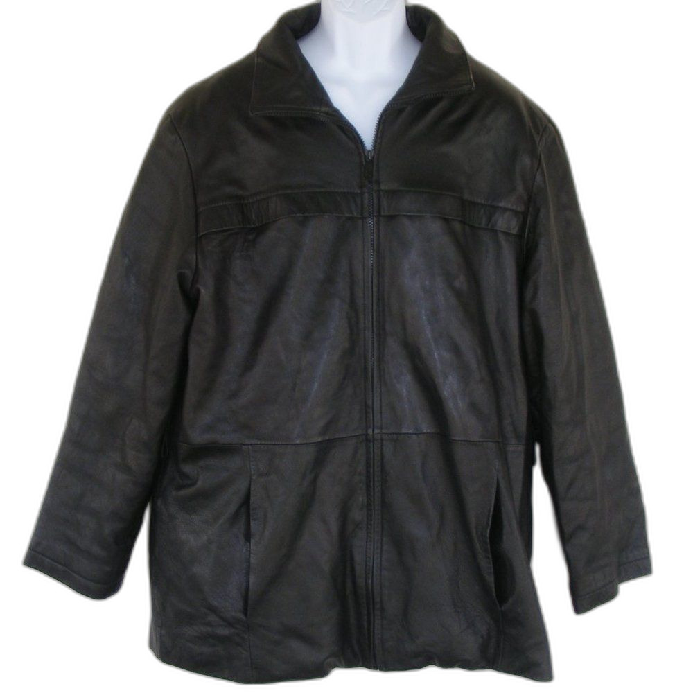 PELLE STUDIO/Wilson Leather Jacket, L, Black, Thinsulate Lined, Lined, Zipper